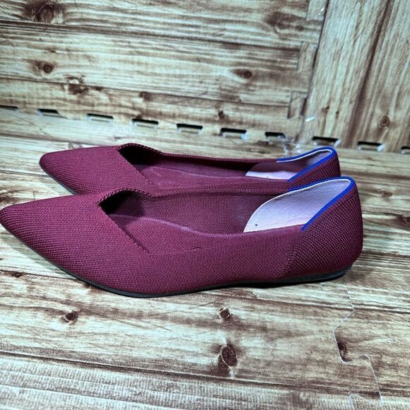 Rothy's The Point Ballet Flats in Orchard Eggplant Slip On Knit Shoe Size 9,5 - Picture 7 of 7